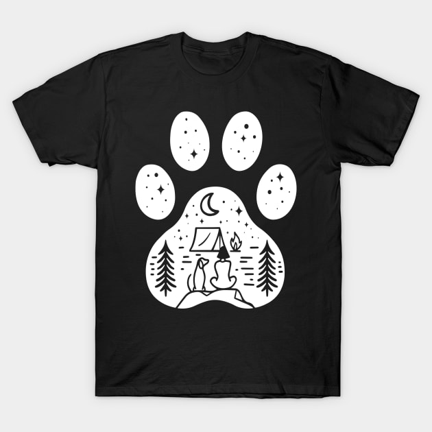 Dog Paw Camping With My Best Friend T-Shirt by pa2rok